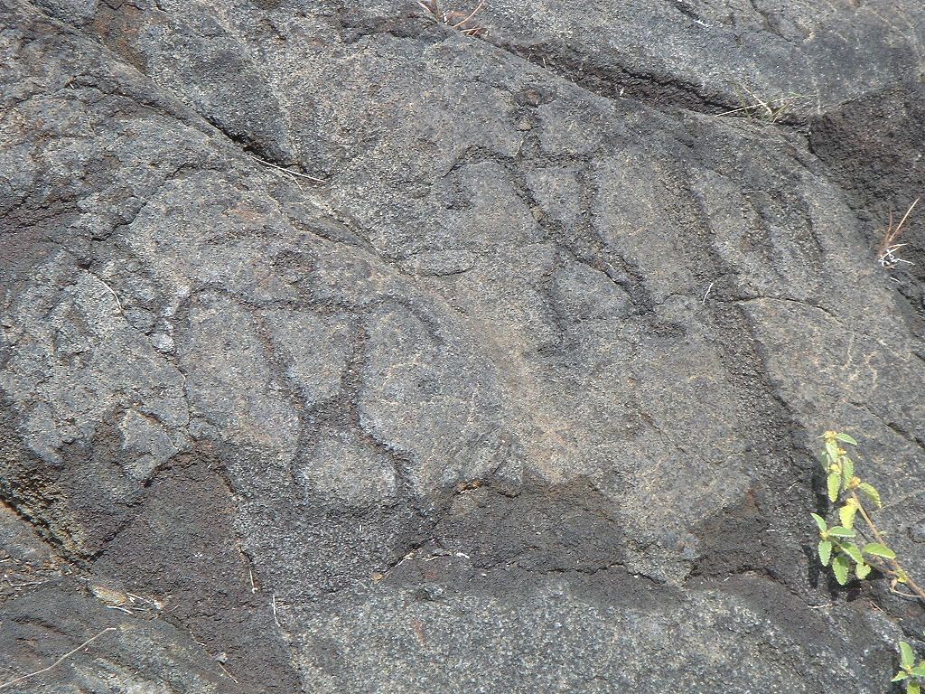 Petroglify z Parku Narodowego Hawajskich Wulkanów. Fot. Staecker. Creative Commons